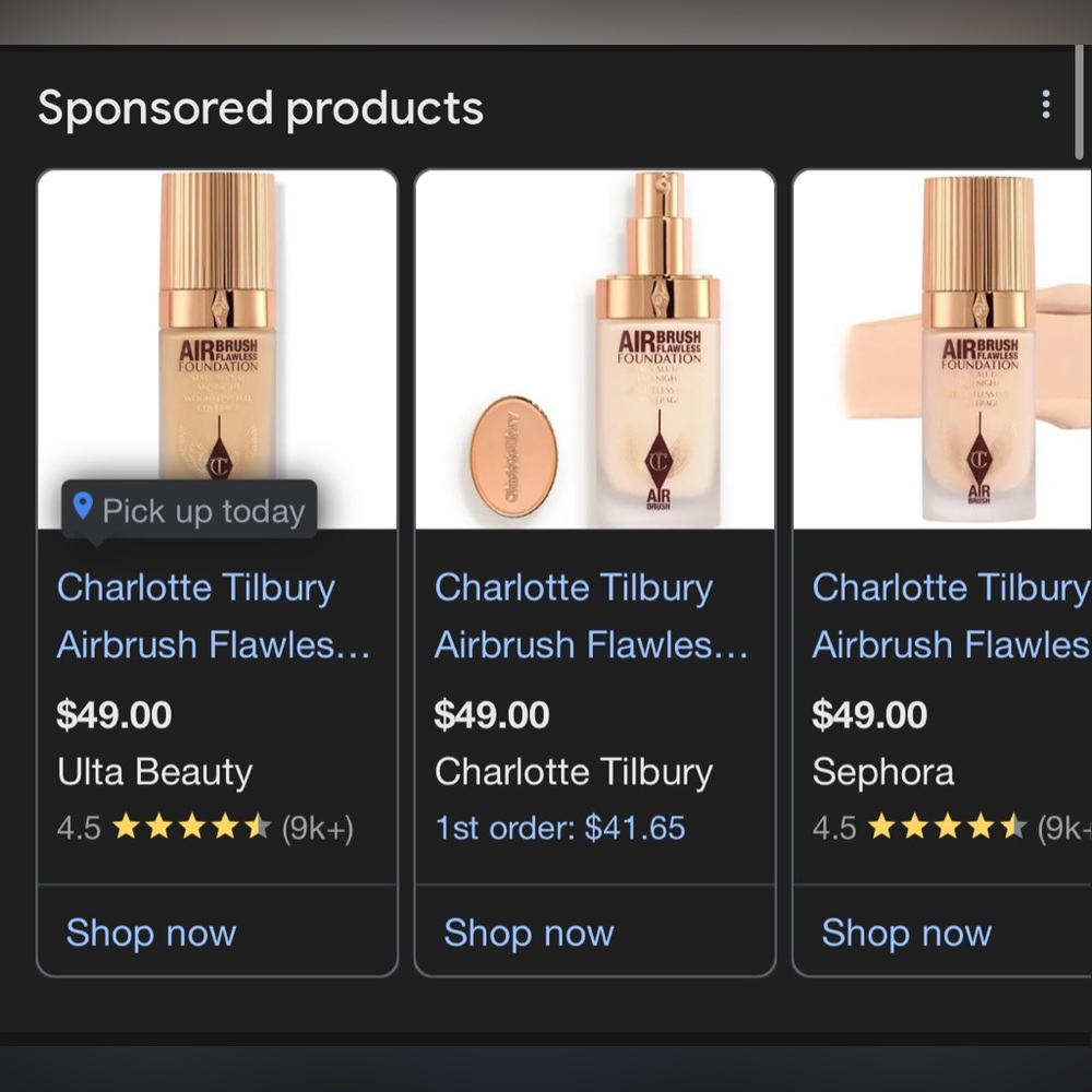 NIB Charlotte Tilbury Airbrush Flawless Foundation 9 Neutral 16 Cool - Picture 9 of 13